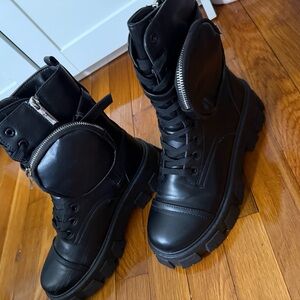 Cape Robbin Black Moto Combat Boots